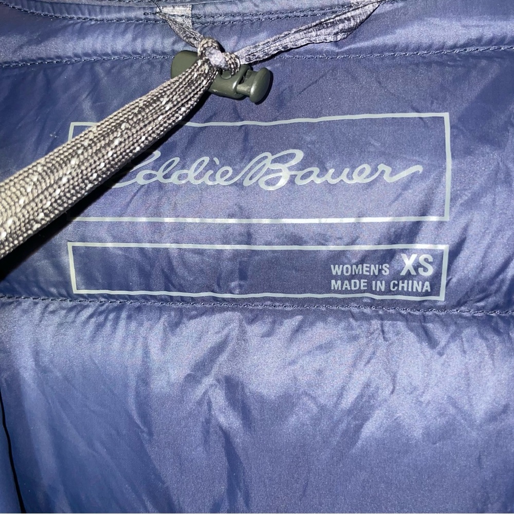 Eddie Bauer Women's XS CirrusLite Down Parka Hooded Jacket 650 Fill Blue Heather - Picture 7 of 11